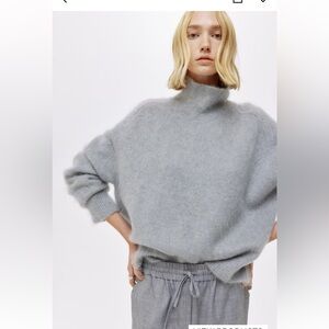 H & M mohair blend mock neck sweater